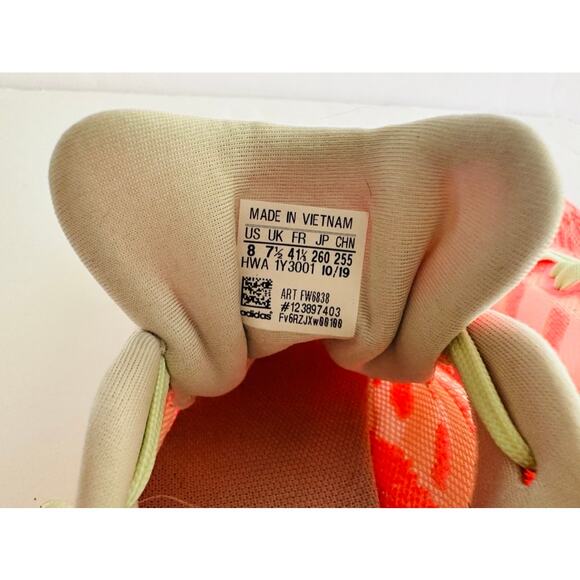 Adidas Men's 4D Runner 1.0 White Signal Coral Green Size 8 Knit Trainers Fashion - Picture 9 of 11